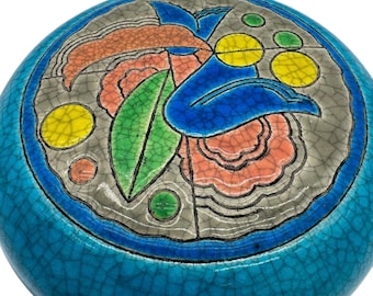 Longwy Faïence Art Deco Lidded Box | French Enamel Pottery | Circa 1920s