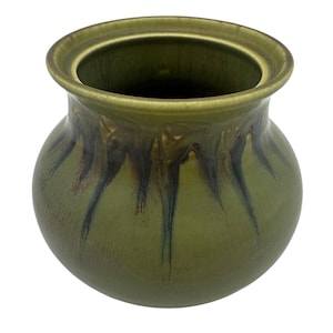 Antik Rookwood keramikburk av Charles S. Todd 1919 Form 478 Grön Matt Glasyr Arts and Crafts