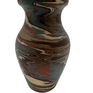 Vintage Niloak Mission Swirl Pottery Vase: Marbleized Art Pottery