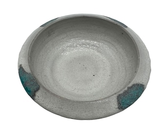 Ben Owen III Pottery Bowl: Salt Glaze with Turquoise Accents