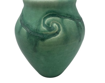 Antique Rookwood Pottery Z-Line Vase by Albert Munson | Arts & Crafts Green Matte | Signed