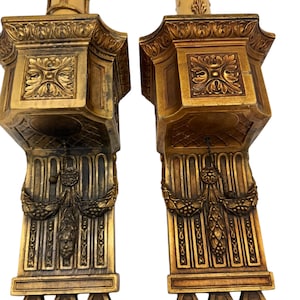 Vintage Gilt Bronze Wall Sconces: Neoclassical Hollywood Regency Lighting