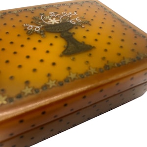 Antique 19th Century French Amber Inlaid Snuff Box