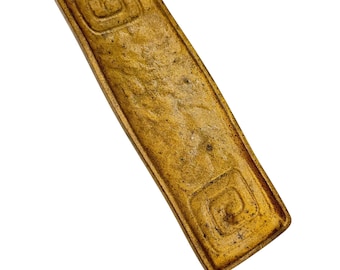 Tiffany Studios New York Gilt Bronze “Modeled” (Greek Key) Tray #1113 – Gold Dore Finish