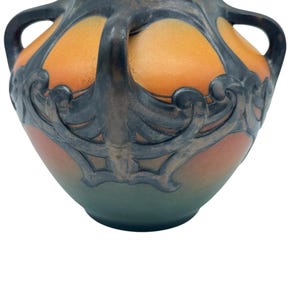 RARE Peter Ipsen Danish Art Nouveau Pottery Vase – Sculptural Organic Form – Matte Glaze – Circa 1890-1910