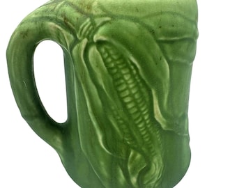 1906 Rookwood Pottery Large Corn Mug #992 – Matte Green Vellum Glaze – Arts & Crafts