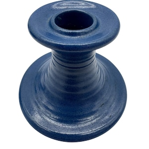 Marblehead Pottery Blue Matte Candlestick