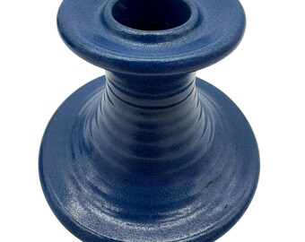 Marblehead Pottery Blue Matte Candlestick