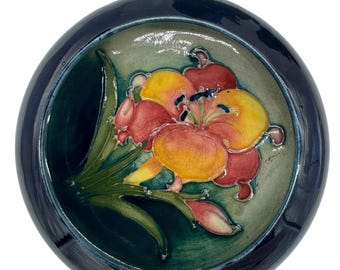 ヴィンテージのムーアクロフト ハイビスカス花瓶：ミッドセンチュリー