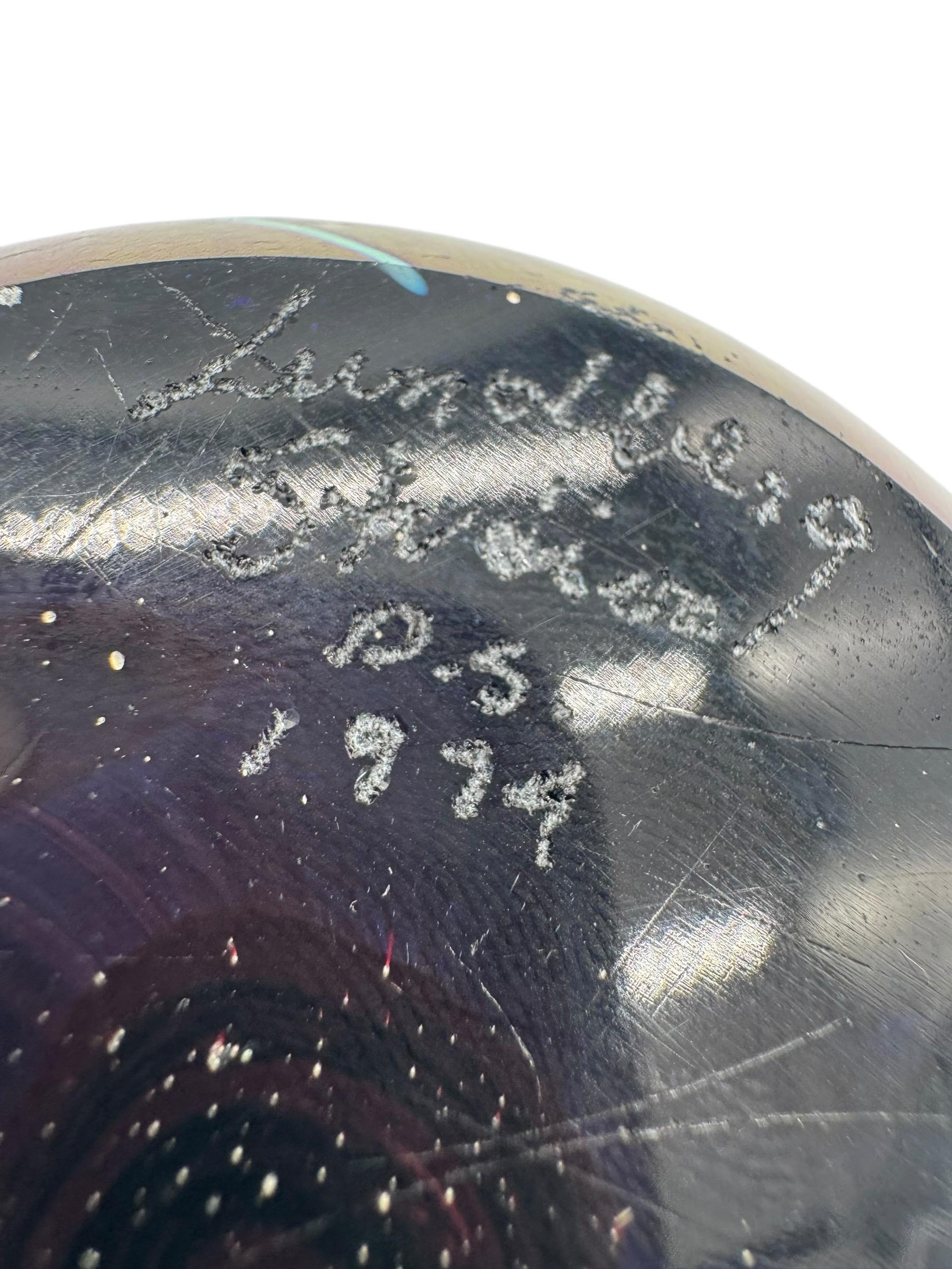 1974年 ランドバーグ・スタジオ 虹色ペーパーウェイト – ハーツ