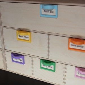 Label handle for IKEA MOPPE organizer, 6 pack of any color combination