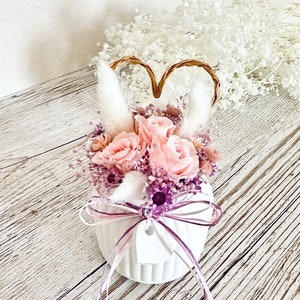 Muttertag Muttertagsgeschenk Geschenk zum Muttertag Geschenk Mama Vase mit Trockenblumen besonderes Geschenk Geburtstag Blumen Lila