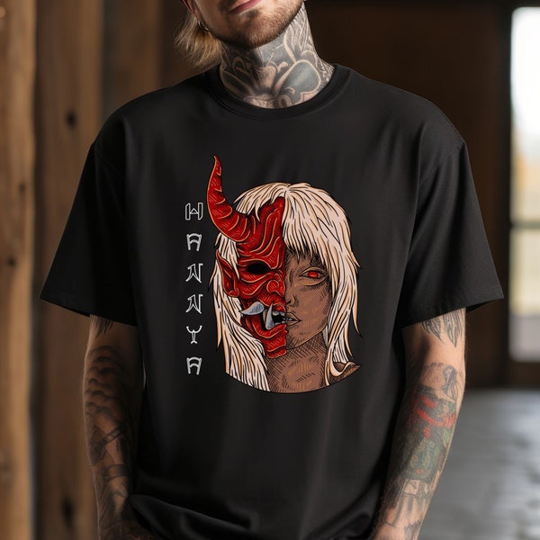 Hannya mask T-shirt, Samurai T-shirt, Japanese mask T-shirt, Japanese T-shirt, Streetwear , Cool fashion T-shirt, Unisex T-shirt