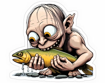 Gollum Holding a Trout