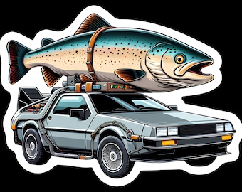 Back to the Future Trout Sticker