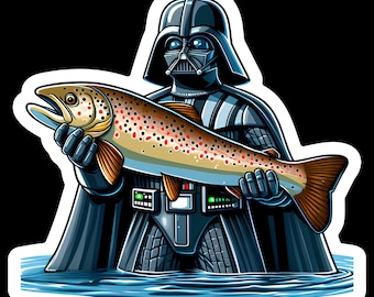 Darth Vader Brown Trout Sticker
