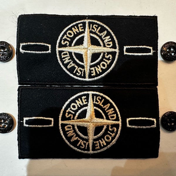 GENUINE Stone Island badge ghost (Silver) and 2 buttons *AUTHENTIC*