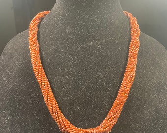 Beautiful Kahealani Rich All Burgundy  5-strand lei. 24” Thick, twisted and very masculine. Kahealani#Seashell#Niihau#gem#.