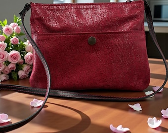 Bolso bandolera pequeño de piel