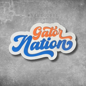 University of Florida Gator Nation Sticker, UF School Spirit Premium Sticker, Gift for UF Student,  Gift for Football Season