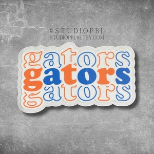 University of Florida Gators sticker, Orange and Blue UF Premium Sticker, Retro Stacked Style, Gift for UF Student, Gift for Graduation