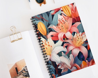 Botanical Flowers - Spiral Notebook - Ruled Line