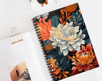 Floral Spiral Notebook - Ruled Line