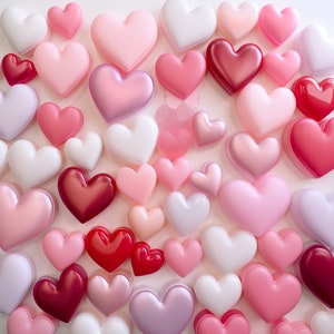 Valentine’s Day hearts artwork
