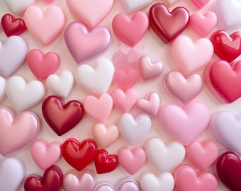 Valentine’s Day hearts artwork