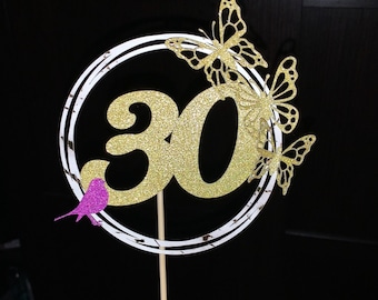 Décoration pour gâteau du 30e anniversaire