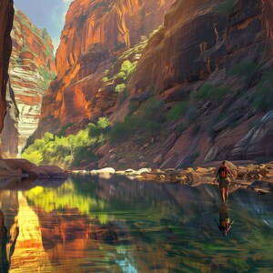 Printable | Zion National Park | The Narrows Slot Canyon | Utah | Frameable | Instant Download | Life Time Access |
