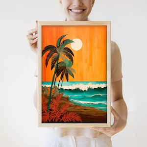 Haleiwa Print | Hawaii Wall Art | Haleiwa Art | Pupukea | Hawaii Artist | Oahu Island Art | Beach House | Hawaii Vintage Poster Print