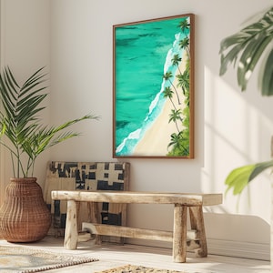 Kailua Beach Oahu Wall Art | Hawaii Surf Beach Print | Oahu Art Print | Hawaii Artist | Beachy Art Print | Hawaii Artist