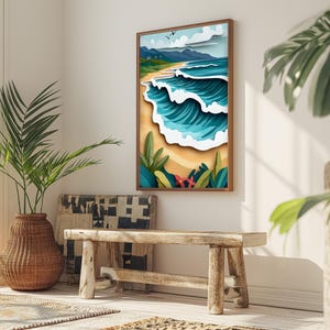 Banzai Pipeline North Shore Oahu Surf Art | Surfing Gift | Pau Hana Print Shop | Oahu Art | Oahu Artwork | Oahu Art Print | Oahu Wall Art | Oahu Poster | Hawaii Art | Hawaii Artwork | Hawaii Art Print | Hawaii Wall Art | Hawaii Poster