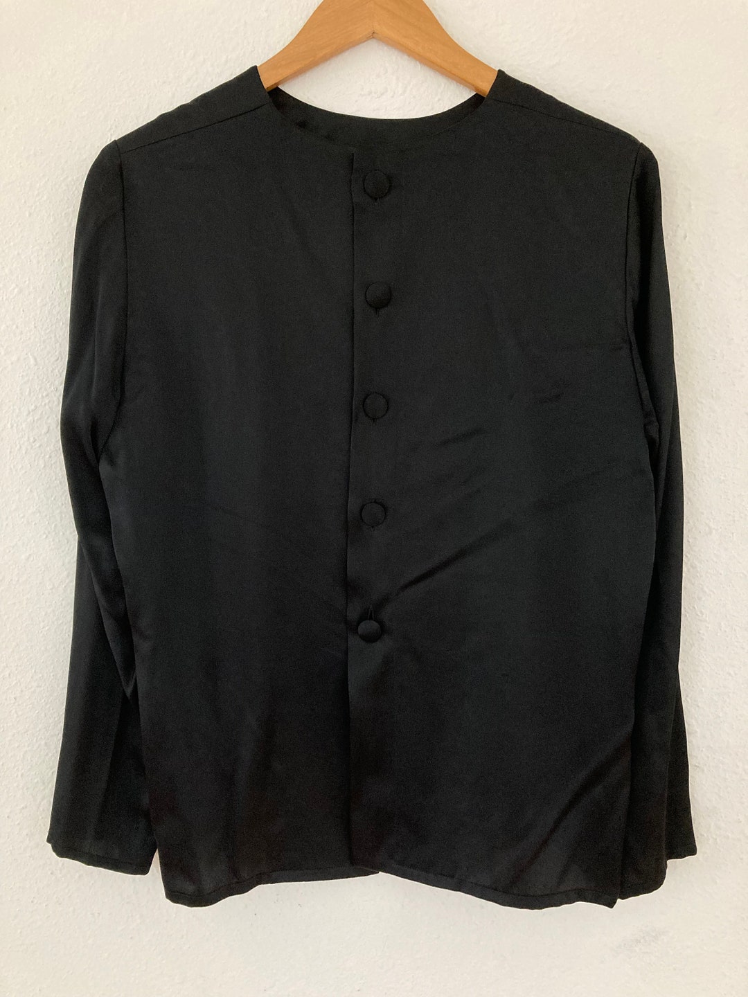 Givenchy Silk Blouse Back Button Closure - Etsy