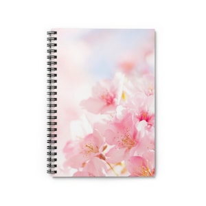 Journal Notebook - Cherry Blossom Spiral Notebook- Soft Cover Spiral Notebook- Gift for Her- Gift for Mom