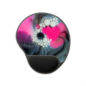 Ergonomic Mouse Pad with Wrist Rest, Real Macro Photography, Colorful Art, Unique Desk Gift,Abstract Pattern, No AI Design, Design 49