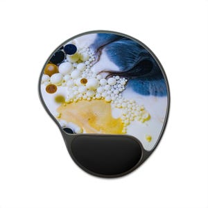 Ergonomic Mouse Pad with Wrist Rest, Real Macro Photography, Colorful Art, Unique Desk Gift,Abstract Pattern, No AI Design, Design 48