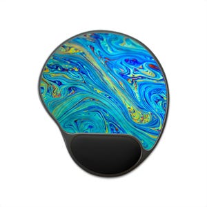 Ergonomic Mouse Pad with Wrist Rest, Real Macro Photography, Colorful Art, Unique Desk Gift,Abstract Pattern, No AI Design, Design 18