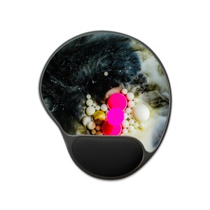 Ergonomic Mouse Pad with Wrist Rest, Real Macro Photography, Colorful Art, Unique Desk Gift,Abstract Pattern, No AI Design, Design 31