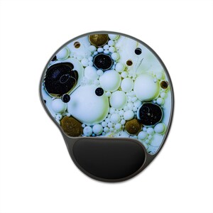 Ergonomic Mouse Pad with Wrist Rest, Real Macro Photography, Colorful Art, Unique Desk Gift,Abstract Pattern, No AI Design, Design 34