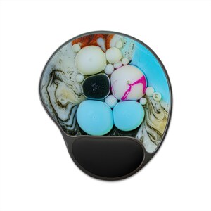 Ergonomic Mouse Pad with Wrist Rest, Real Macro Photography, Colorful Art, Unique Desk Gift,Abstract Pattern, No AI Design, Design 39