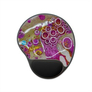 Ergonomic Mouse Pad with Wrist Rest, Real Macro Photography, Colorful Art, Unique Desk Gift,Abstract Pattern, No AI Design, Design 44