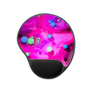 Ergonomic Mouse Pad with Wrist Rest, Real Macro Photography, Colorful Art, Unique Desk Gift,Abstract Pattern, No AI Design, Design 33