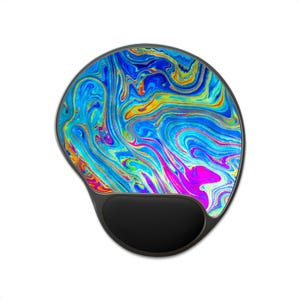 Ergonomic Mouse Pad with Wrist Rest, Real Macro Photography, Colorful Art, Unique Desk Gift,Abstract Pattern, No AI Design, Design 22