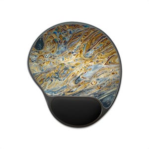 Ergonomic Mouse Pad with Wrist Rest, Real Macro Photography, Colorful Art, Unique Desk Gift,Abstract Pattern, No AI Design, Design 12