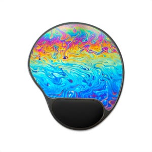 Ergonomic Mouse Pad with Wrist Rest, Real Macro Photography, Colorful Art, Unique Desk Gift,Abstract Pattern, No AI Design, Design 25