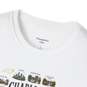 Charlotte North Carolina Shirt, Charlotte Travel Graphic T Shirt, NC Gift for City and Outdoor Lovers image 16