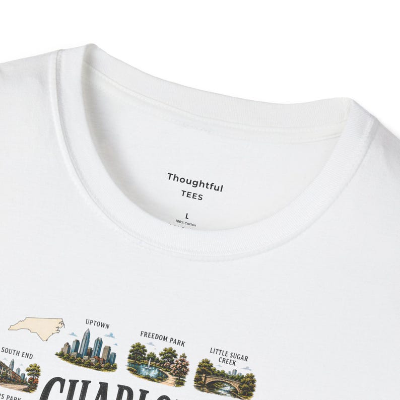 Charlotte North Carolina Shirt, Charlotte Travel Graphic T Shirt, NC Gift for City and Outdoor Lovers image 16