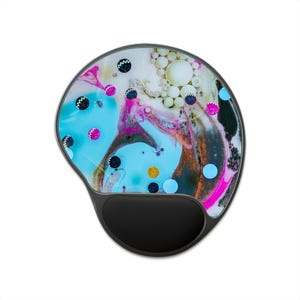 Ergonomic Mouse Pad with Wrist Rest, Real Macro Photography, Colorful Art, Unique Desk Gift,Abstract Pattern, No AI Design, Design 40